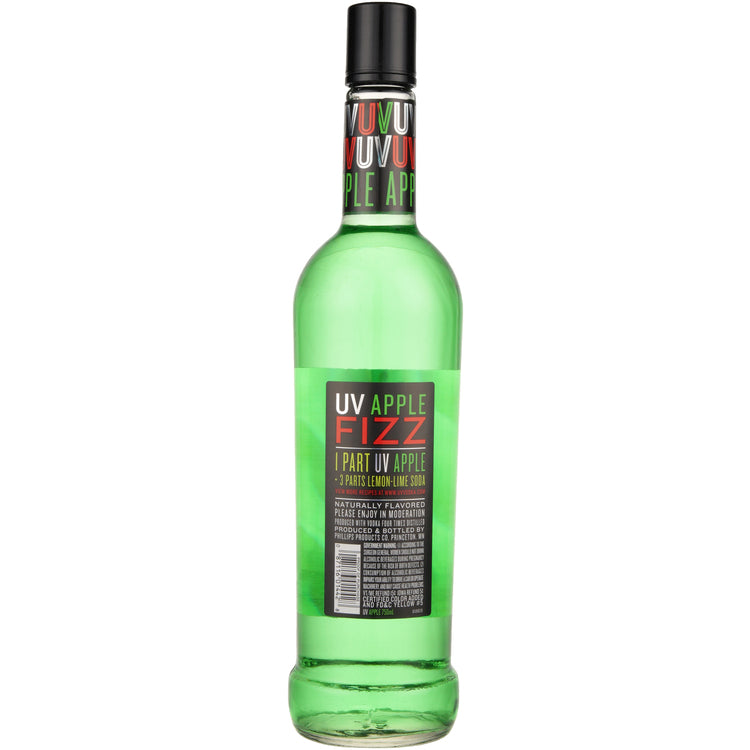 Uv Apple Flavored Vodka 60 - 750ML - Back