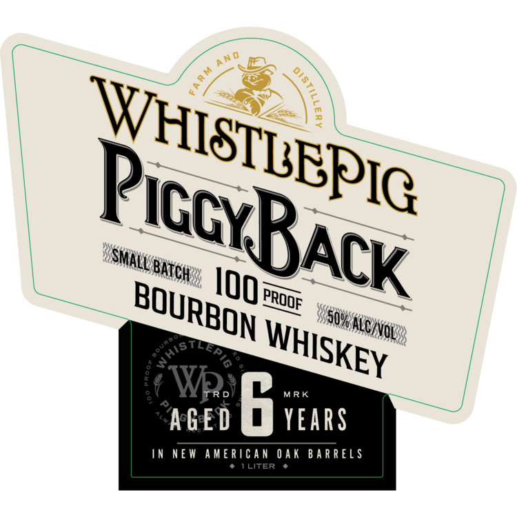 Whistlepig Bourbon Piggyback In New American Oak Barrels 6 Yr 100 - 1.0L - Front Label