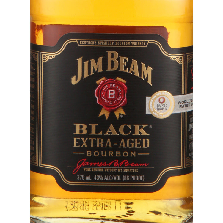 Jim Beam Straight Bourbon Black 7 Yr 90 - 375ML - Front Label