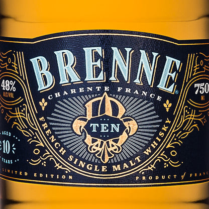 Brenne Single Malt Whisky Ten Limited Edition 10 Yr 96 - 700ML - Front Label
